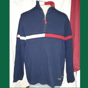 TOMMY HILFIGER Zip Neck Sweater Sweatshirt L